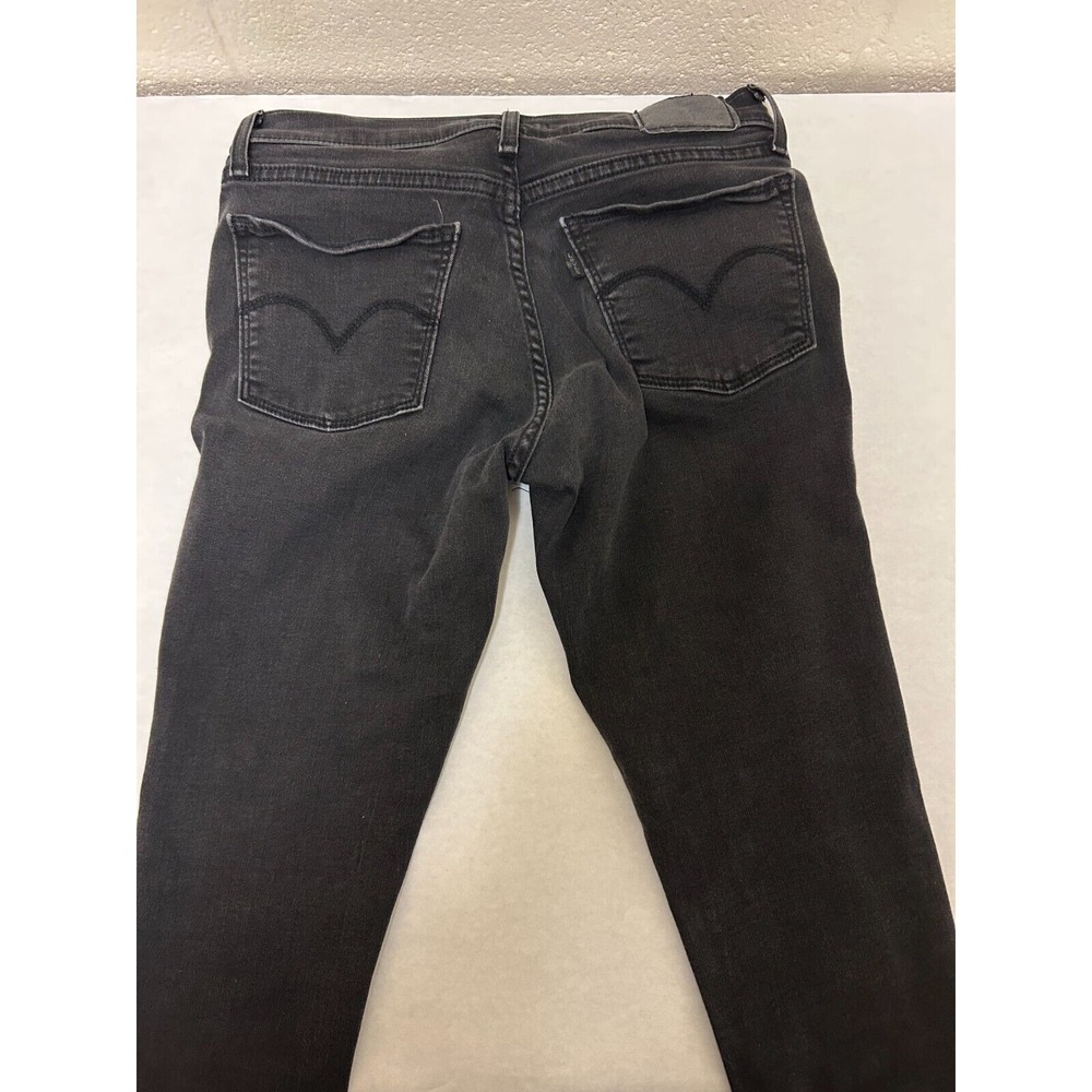 Levi's‎ 710 Black Washed Womens Size 27 Super Skinny Stretch Jeans